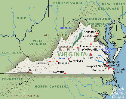 map of Virginia